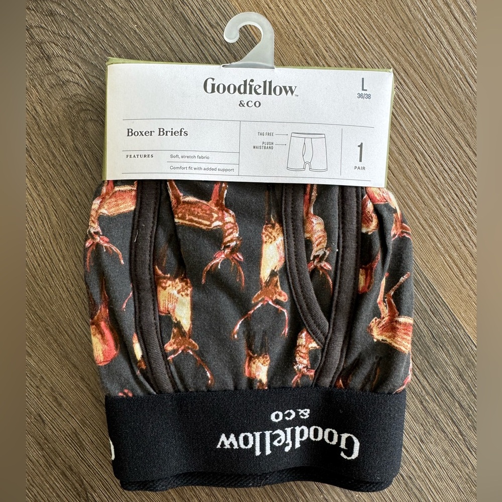 Men’s Goodfellow & Co Boxer Briefs with Deer Print Size Large